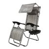 Free shipping Gravity Lounge Chair with Awning Leisure Chair , Durable Chairs Widened Folding Chair Leisure Chair for Pool Side Outdoor Yard Beach Dec