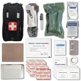 Field First Aid Kit (IFAK) | 44 Piece | Compact Personal First Aid Kit | Backpacking;  Camping;  Emergency;  Travel;  Tactical;  Go Bag;  Bug Out Bag;