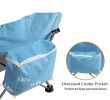 Outdoor Beach Chair Camping Folding Chair for Adults with Cup Holder & Cooler Bag Low Reclining Back Low Seat Beach Chair