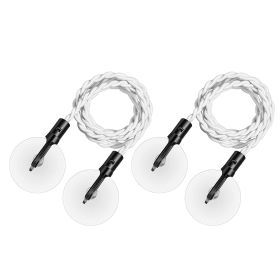 Travel clothesline Portable retractable clothesline camping accessories with hooks and suction cups (colour: White (2 sets))