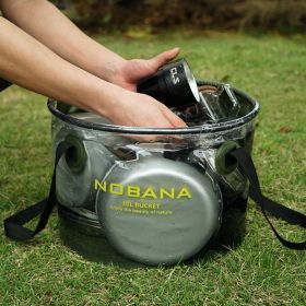 Outdoor Folding Bucket Camping Car Portable Bucket (Capacity: 30L, Color: Green)