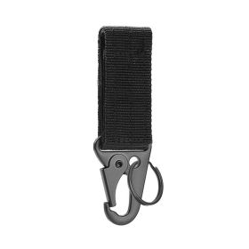 Carabiner High Strength Nylon Key Hook Webbing Buckle Hanging System Belt Buckle (Color: 1pcs Black)