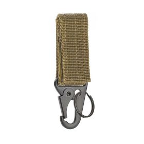 Carabiner High Strength Nylon Key Hook Webbing Buckle Hanging System Belt Buckle (Color: 1pcs Khaki)