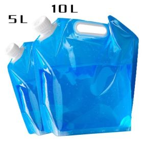 Spot 5L large capacity water bag sports portable folding water bag outdoor travel camping mountaineering portable water storage bag (colour: Water bag, size: 10L)