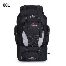90L 80L Travel Bag Camping Backpack Hiking Army Climbing Bags (Color: Yellow Color 80L Black Bag)