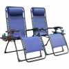 Zero Gravity Chair Patio Folding Lawn Lounge Chairs Outdoor Foldable Camp Reclining Lounge Chair with sidetable for Backyard Porch Swimming Poolside a